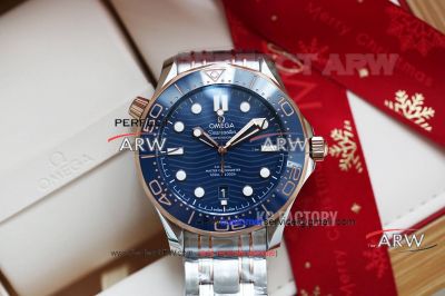 Replica KG Factory Omega Seamaster Blue Face Swiss Automatic Mechanical Watch 42mm 